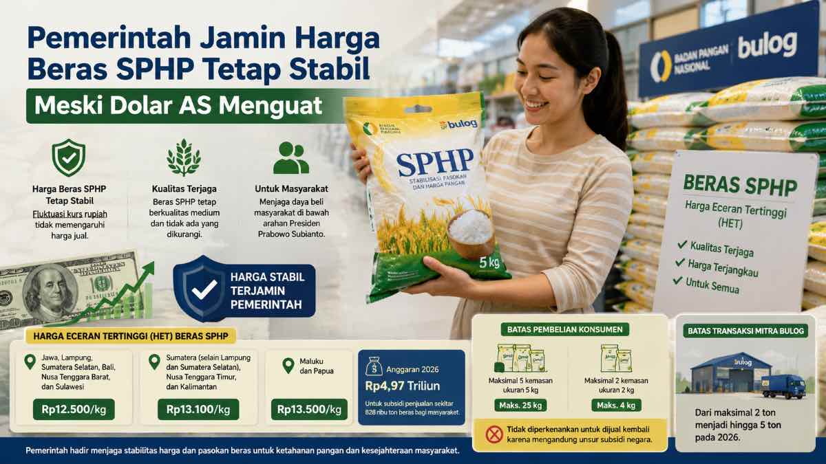 Ilustrasi beras SPHP. (dibuat dengan ChatGPT)