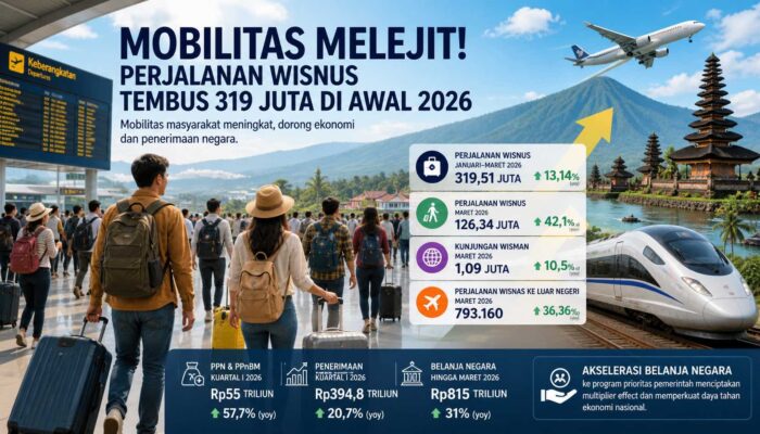 Mobilitas Melejit! Perjalanan Wisnus Tembus 319 Juta di Awal 2026