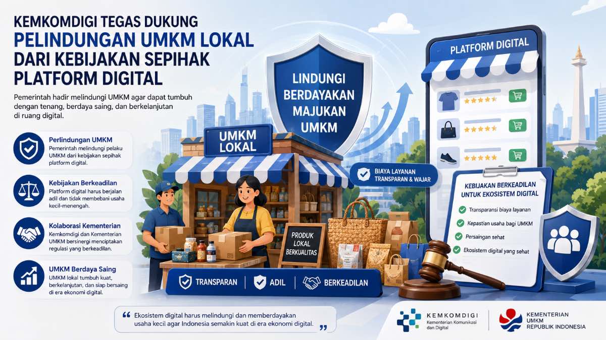 ilustrasi pelindungan UMKM lokal. (dibuat dengan ChatGPT)