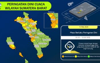 Peringatan dini cuaca Sumbar oleh BMKG. (dok. istimewa)