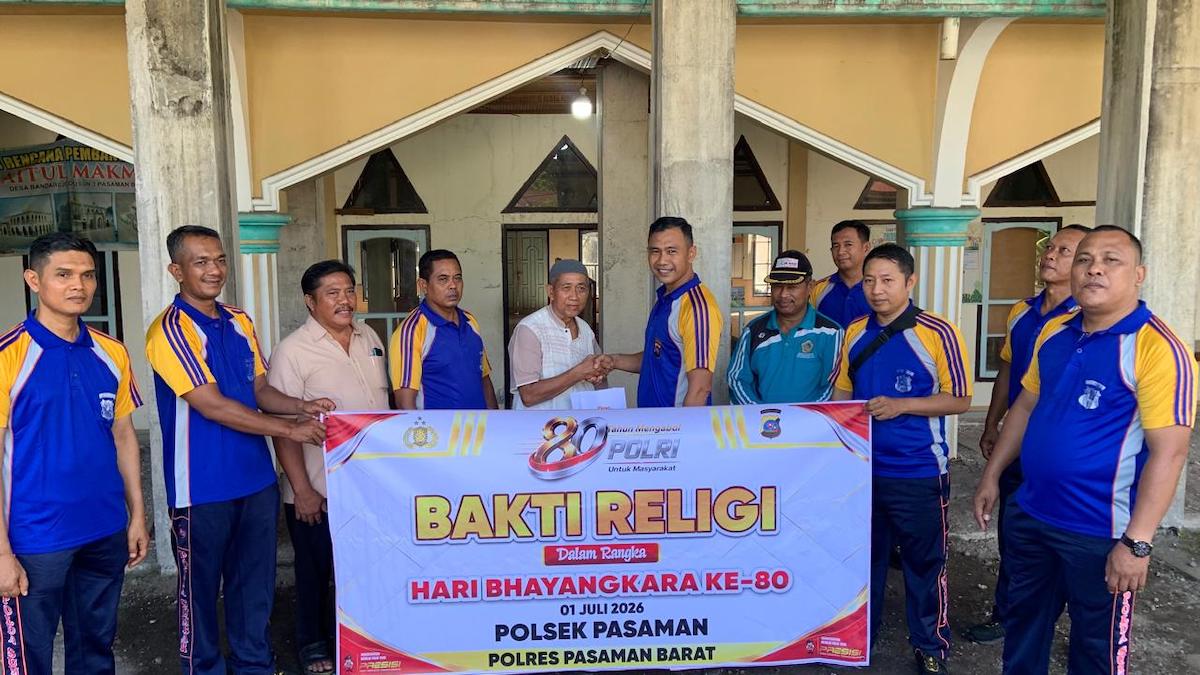 Bakti religi Polres Pasaman Barat di Hari Bhayangkara ke-80. (dok. istimewa)