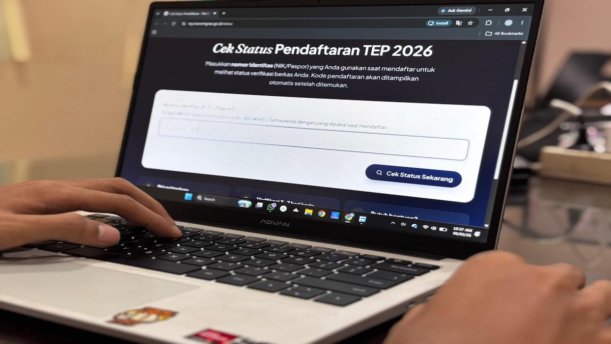 Cek pendaftaran TEP 2026. (dok. istimewa)
