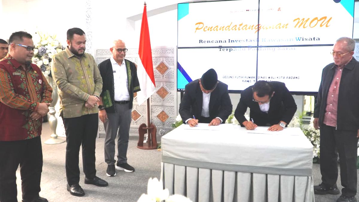 MoU rencana investasi kawasan wisata terpadu Padang Sarai. (dok. Prokopim)