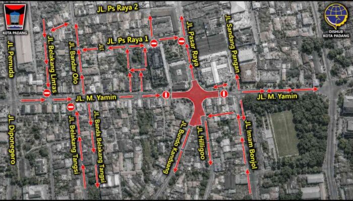 Awas Salah Jalan! Rekayasa Lalu Lintas Pasar Raya Padang Resmi Berlaku, Cek Rutenya