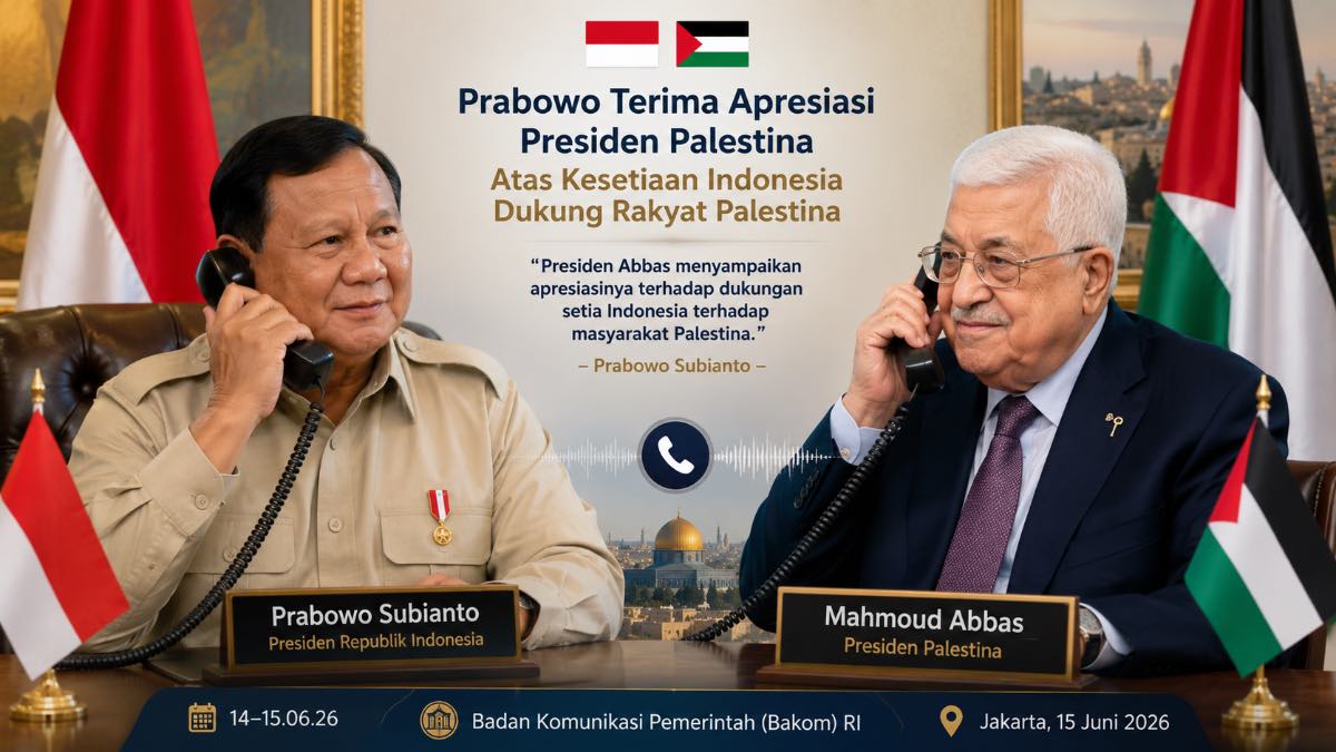 Presiden Prabowo Subianto dapat apresiasi dengan Presiden Mahmoud Abbas. (dibuat dengan ChatGPT)