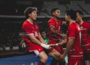 Selebrasi Ole Romeny usai menjadi pencetak gol satu-satunya di laga Timnas vs Mozambik. (dok. istimewa)