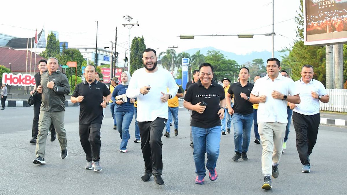 Wali Kota Padang dan Kapolresta Padang di acara Police Woman Run 2026. (dok. istimewa)