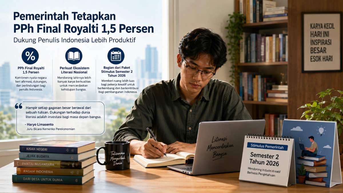 ilustrasi final royalti PPh untuk penulis. (dibuat dengan ChatGPT)