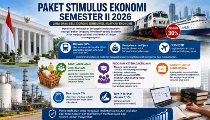 Pemerintah Siapkan Stimulus Ekonomi Semester II 2026, Ada Diskon Tiket hingga Bantuan Pangan