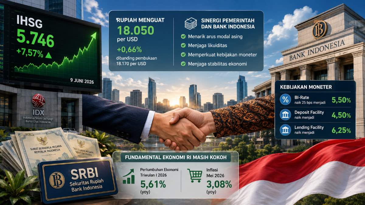 ilustrasi rupiah menguat. (dibuat dengan ChatGPT)