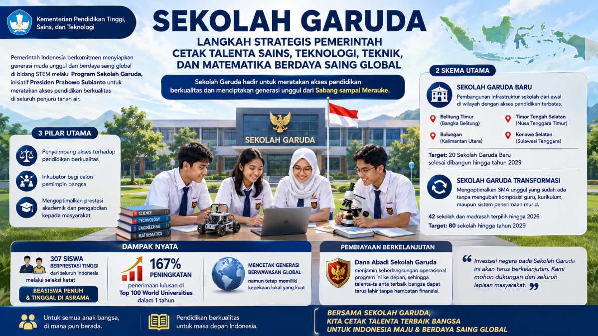 ilustrasi Sekolah Garuda. (dibuat dengan ChatGPT)