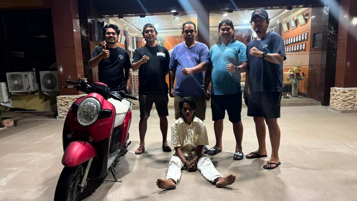 Pelaku pencurian sepeda motor diamankan Tim Klewang Polresta Padang. (dok. istimewa)