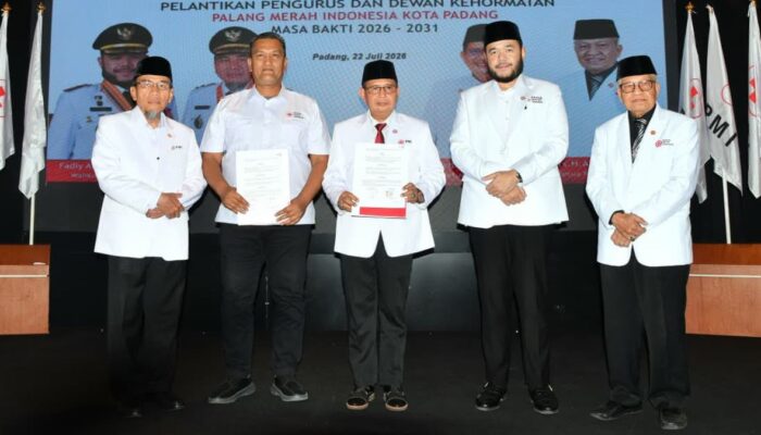 Zulhardi Z. Latif Kembali Pimpin PMI Kota Padang, Fadly Amran Dorong Penguatan Aksi Kemanusiaan