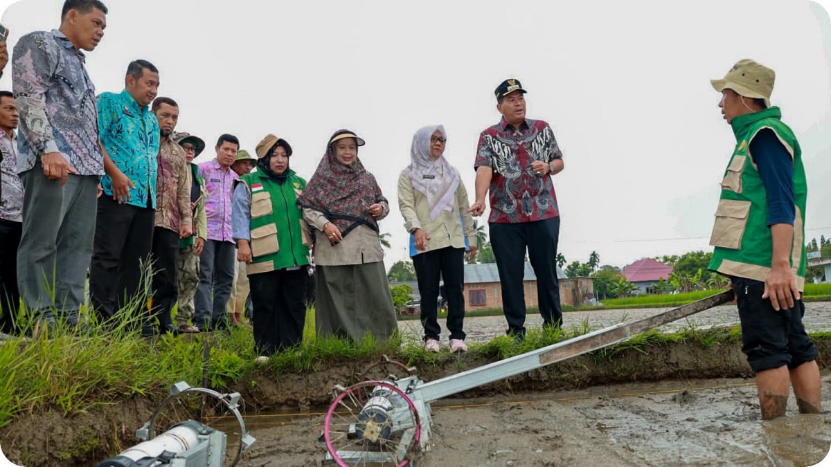 Tanam perdana padi pakai teknologi di Padang Pariaman. (dok. istimewa)