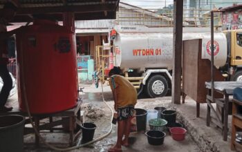 Bantuan air bersih Semen Padang. (dok. istimewa)