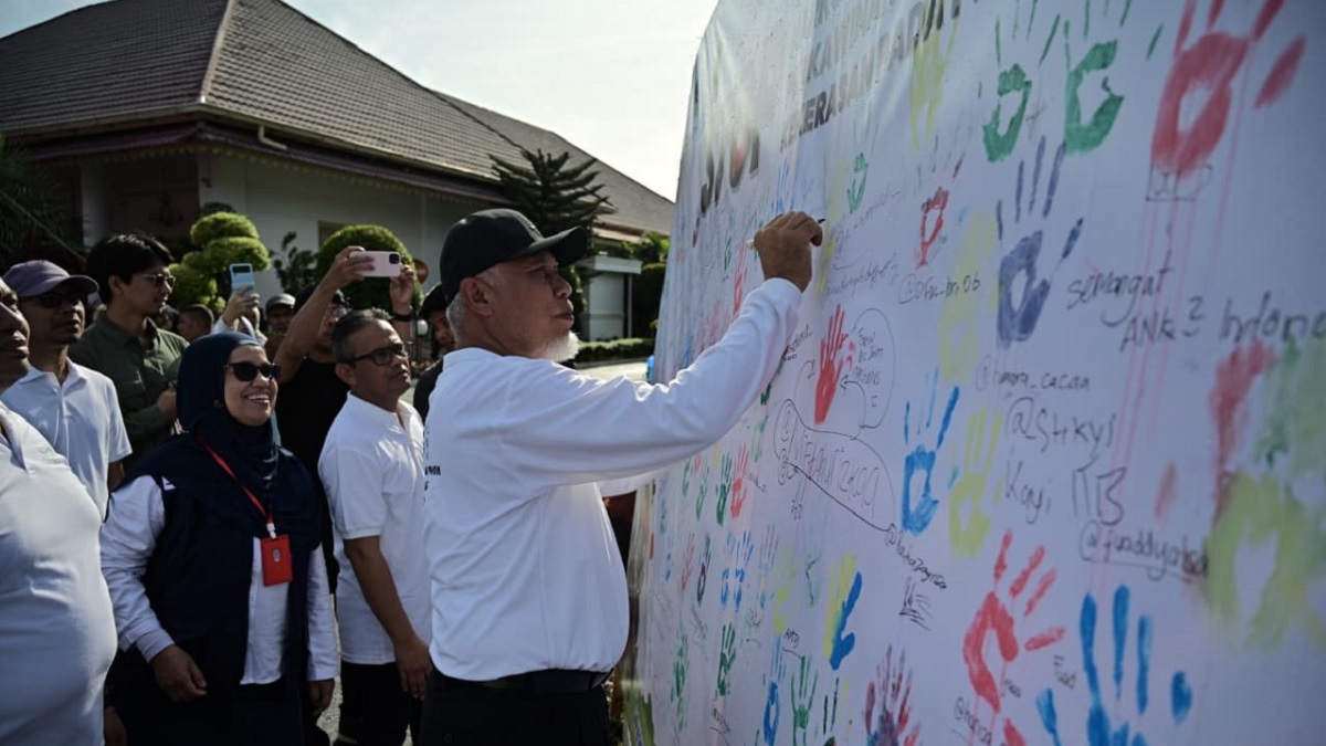 Dukungan untuk mencegah pembullyan yang digagas Pemprov Sumbar. (dok. adpsb)