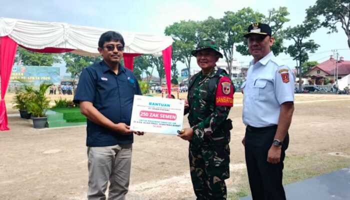 PT Semen Padang Salurkan 500 Zak Semen untuk Dukung TMMD ke-129 di Agam dan Lima Puluh Kota