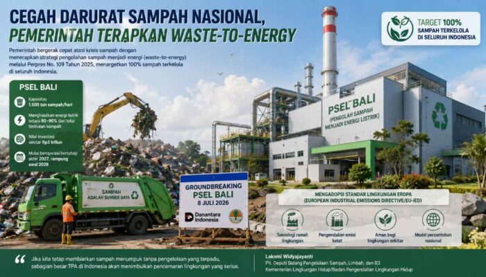 Cegah Darurat Sampah Nasional, Pemerintah Terapkan Waste-to-Energy