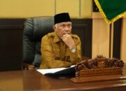 Gubernur Mahyeldi saat daring dengan Kemendikdasmen. (dok. adpsb)