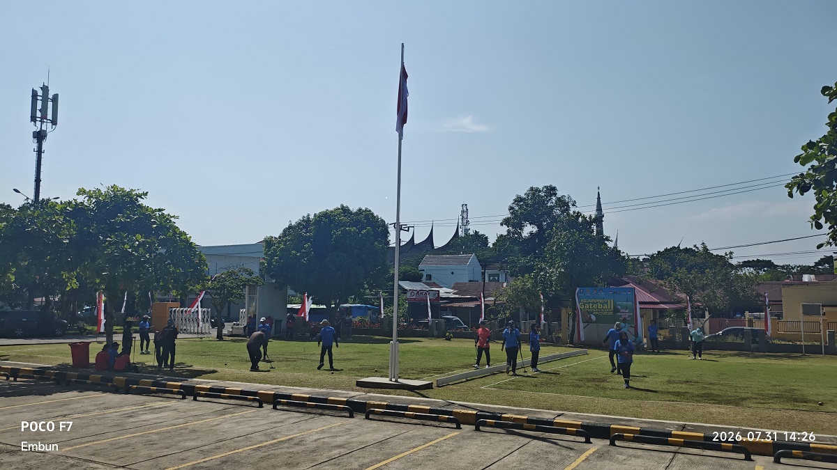 Kejurprov Gateball 2026 yang digelar di halaman kantor BMKCTR Sumbar. (dok. istimewa)