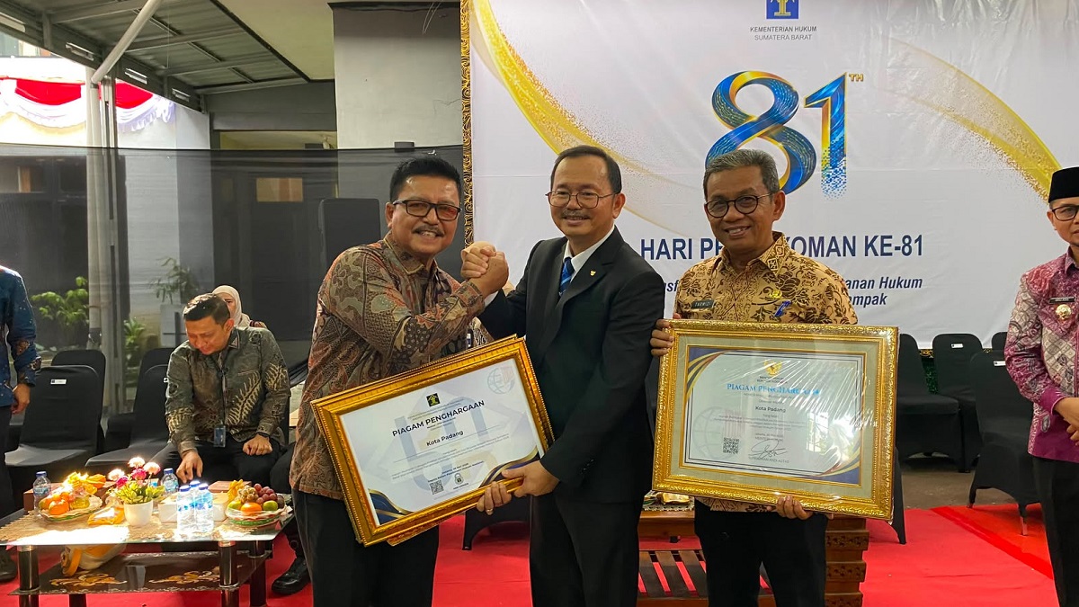 Kota Padang raih penghargaan JDIHN. (dok. istimewa)