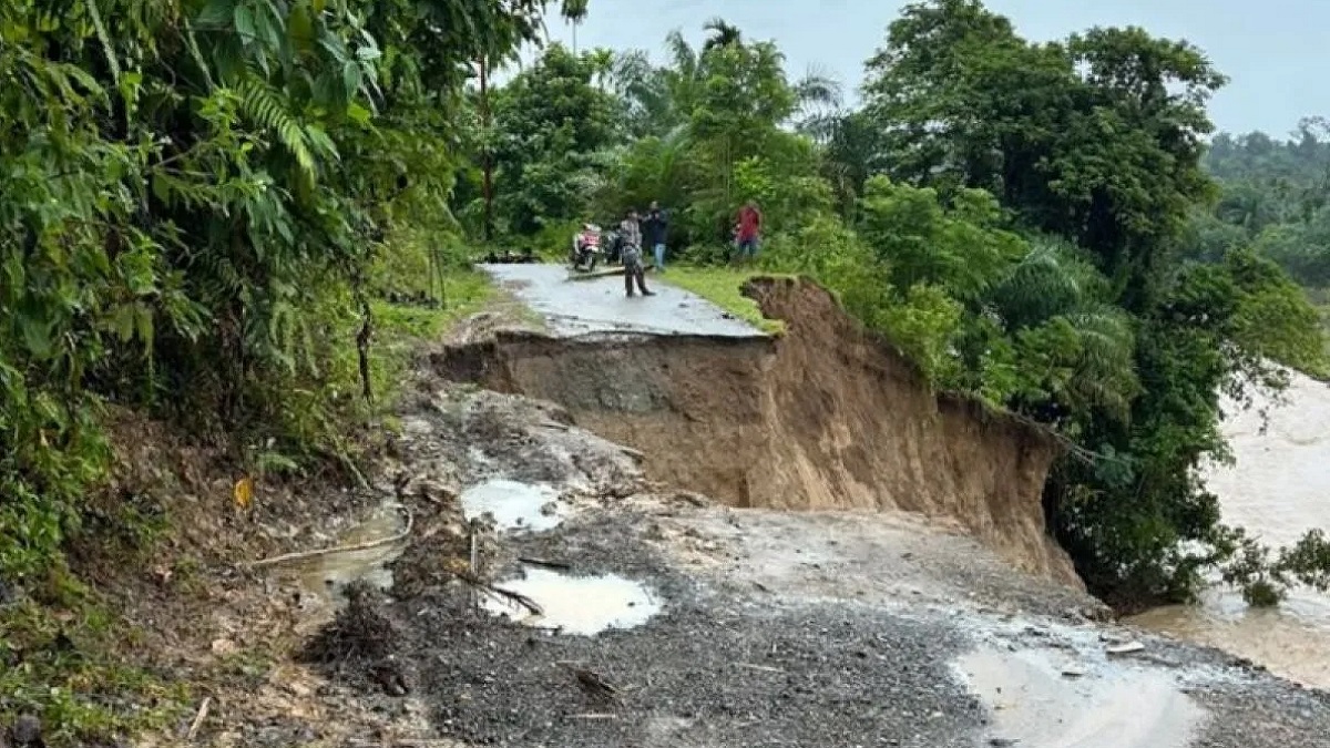 Longsor di Padang Pariaman akibat intensitas hujan yang tinggi. (dok. istimewa)