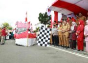 Pawai Alegoris HUT Ke-81 Kemerdekaan RI di Kota Pariaman Meriah