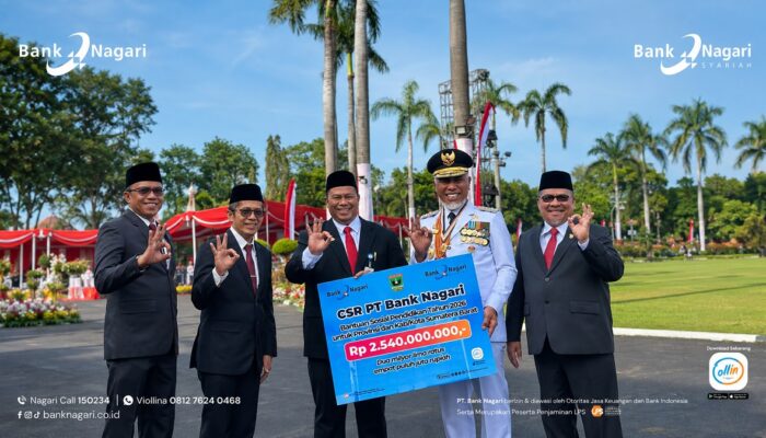 Bank Nagari Salurkan Rp341,89 Miliar untuk Sumbar Dalam Bentuk Dividen dan Bantuan Pendidikan