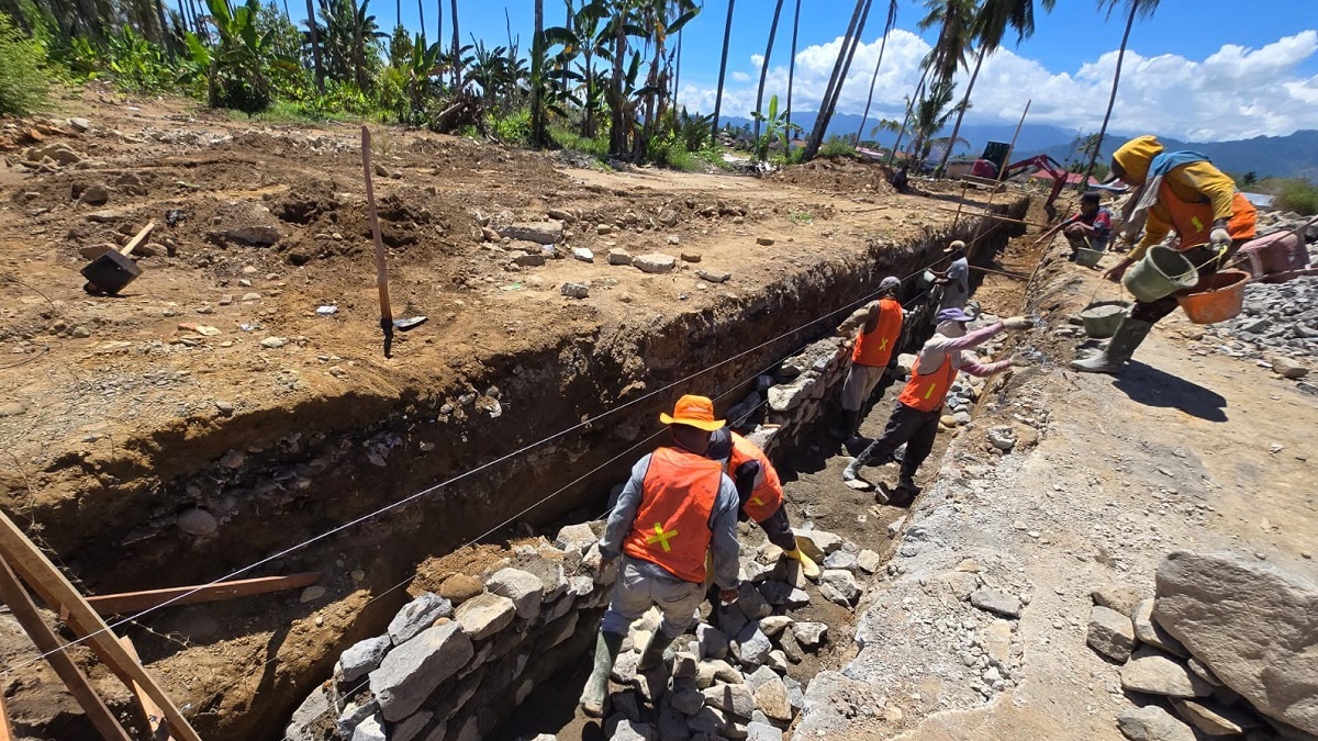 Perbaikan drainase di Padang. (dok. istimewa)