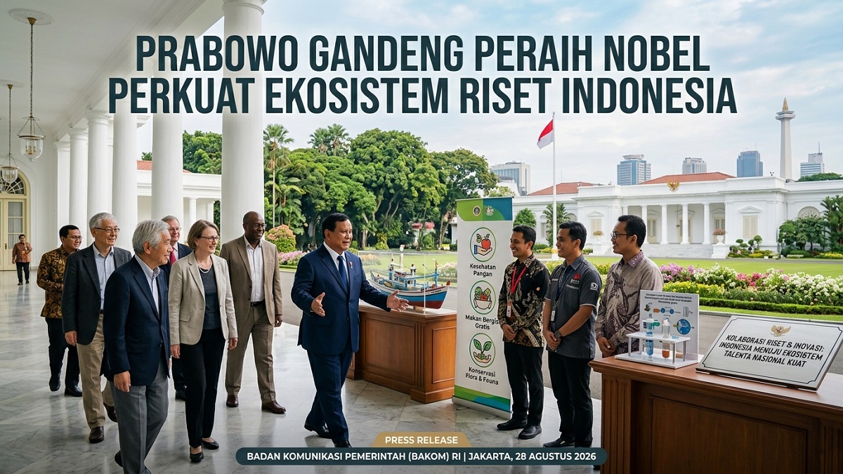 Presiden Prabowo gandeng peraih nobel untuk riset Indonesia. (dibuat dengan Gemini)