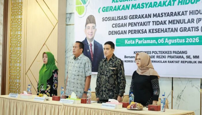 Wali Kota Pariaman Buka Sosialisasi Germas Cegah PTM Dengan PKG
