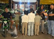 Tiga anak dibawah umur diamankan Tim Klewang usai membongkar lima toko di Plaza Andalas. (dok. istimewa)