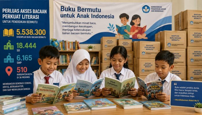 Perkuat Literasi Anak, Pemerintah Kirim 5,5 Juta Buku ke Sekolah di Seluruh Indonesia