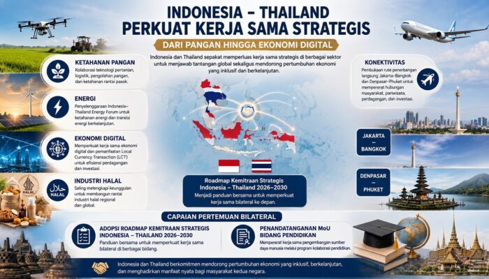 Indonesia Sepakat Perkuat Kerja Sama dengan Thailand, dari Pangan hingga Ekonomi Digital