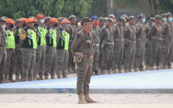 Apel Gabungan Satpol PP Padang Dirangkai Serah Terima Jabatan, Empat Pejabat Baru Diperkenalkan