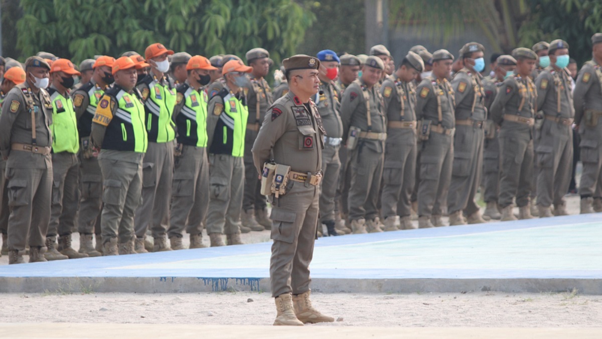 Apel pagi Satpol PP Padang sekaligus Sertijab. (dok. istimewa)