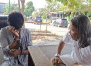 Jukir bawa golok menangis saat diamankan Tim Klewang. (dok. istimewa)
