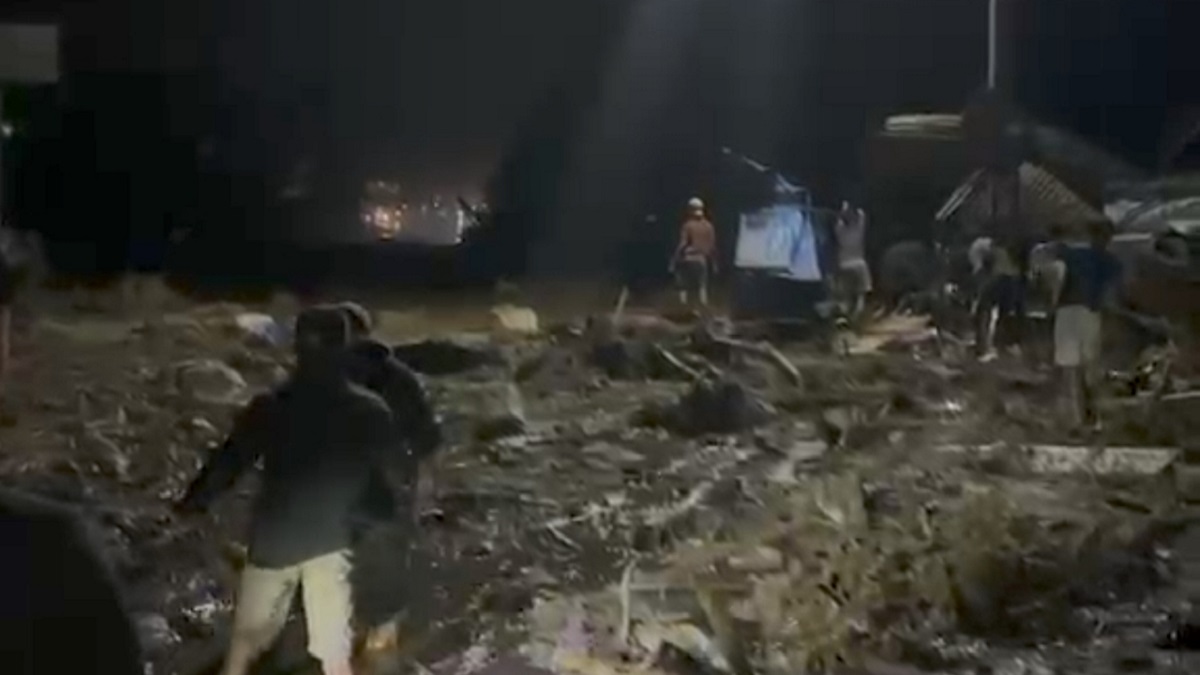 Kondisi di Kompleks Kantor Bupati Solok saat terjadi galodo. (dok. istimewa)