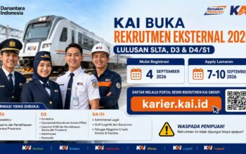 KAI Buka Rekrutmen Eksternal 2026, Lulusan SLTA hingga D4/S1 Bisa Daftar