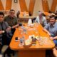 Manajer Semen Padang FC Braditi Moulevey bersama coach Nil Maizar coach Indra Sjafri dan Suhatman Imam