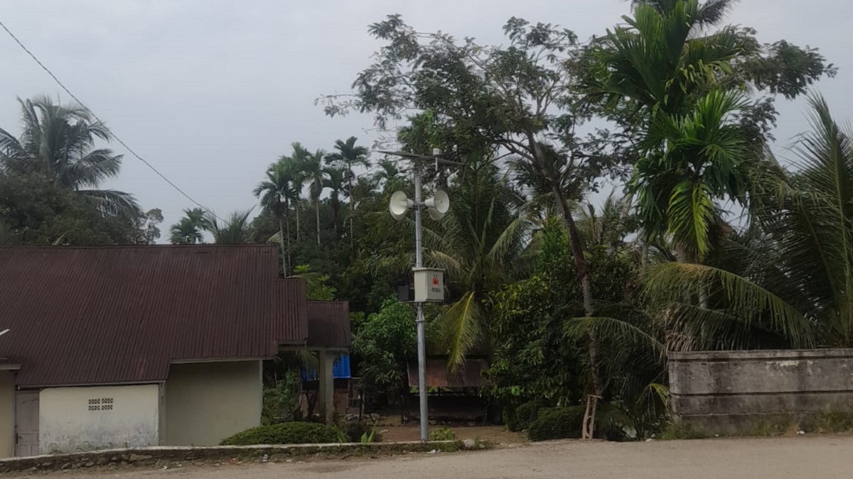 Salah satu posisi EWS di Kota Padang yang dibunyikan serentak. (dok. istimewa)