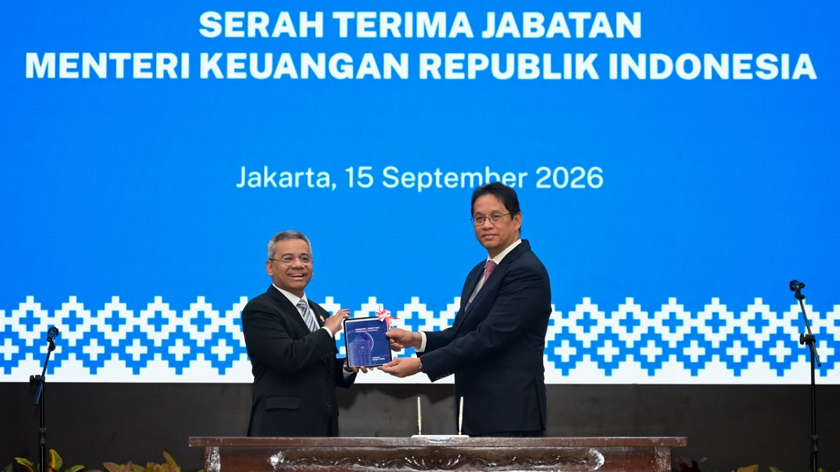Sertijab Menkeu lama Purbaya ke Menkeu baru Suahasil. (dok. istimewa)