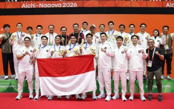 Tim bulutangkis Indonesia raih emas di Asian Games 2026. (dok. istimewa)
