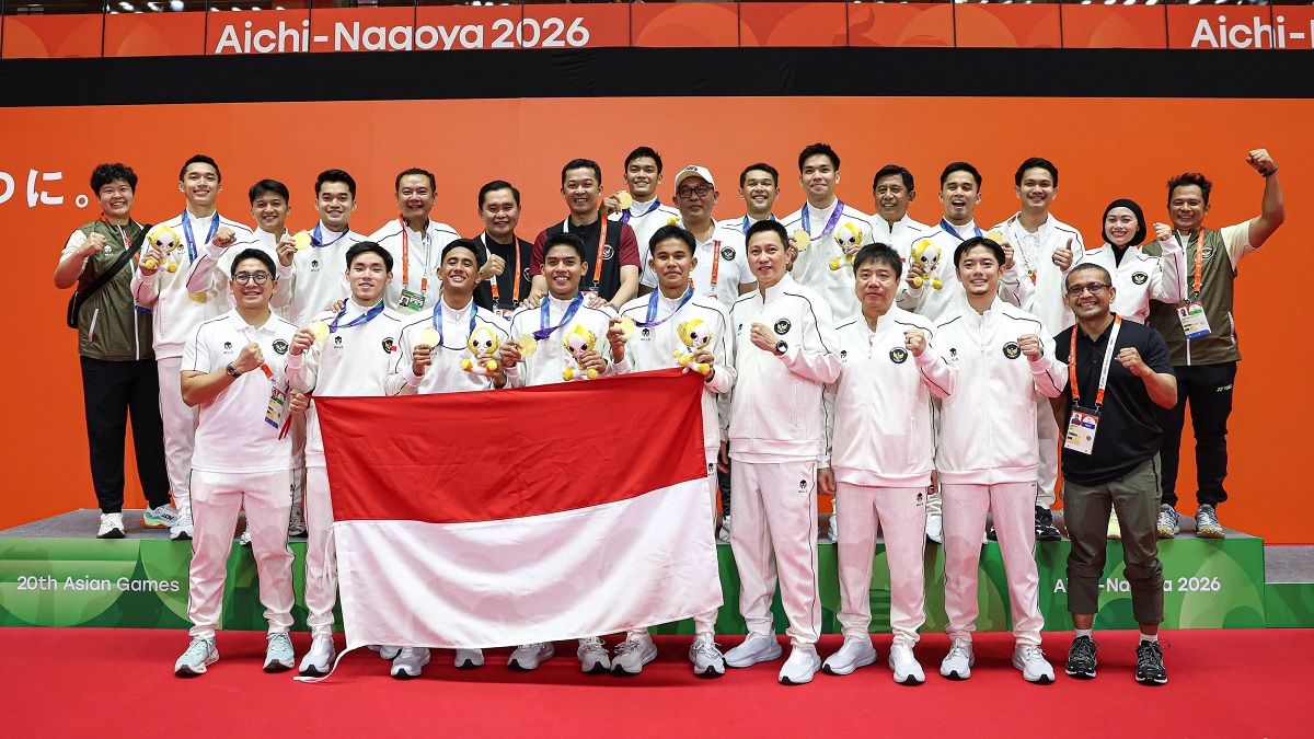 Tim bulutangkis Indonesia raih emas di Asian Games 2026. (dok. istimewa)