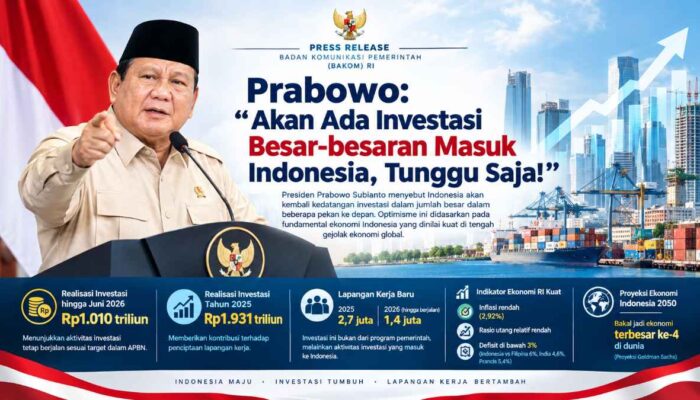 Presiden Prabowo: Akan Ada Investasi Besar-besaran Masuk Indonesia, Tunggu Saja!