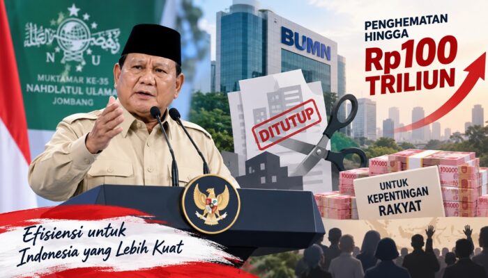 Presiden Prabowo Targetkan Penghematan Rp100 Triliun dari Pemangkasan BUMN di Akhir 2026