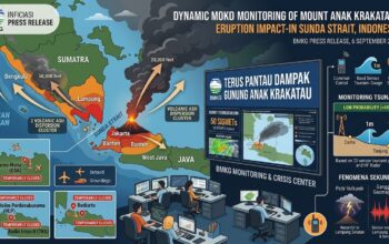 ilustrasi perkembangan erupsi gunung anak krakatau oleh BMKG. (dok. istimewa)