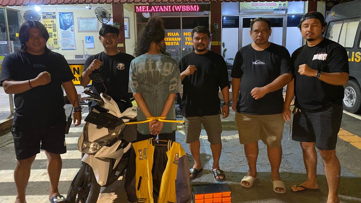 Pelaku pencurian onderdil motor di bengkel diciduk Tim Klewang. (dok. istimewa)