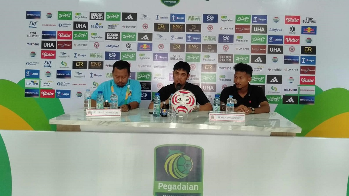 Prematch press conference Semen Padang FC vs PSPS. (dok. istimewa)
