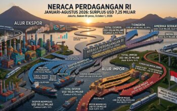 Ekspor Tetap Kuat hingga Agustus 2026, Neraca Perdagangan RI Cetak Surplus USD 7,25 Miliar